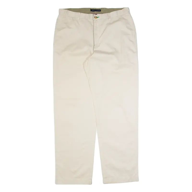 TOMMY HILFIGER Chino Mens Trousers Beige Regular Straight W36 L34