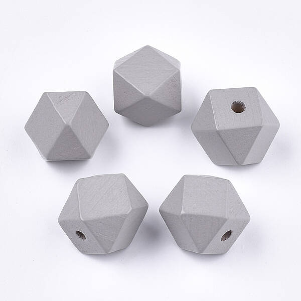 Painted Natural Wooden Beads
