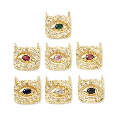 Rack Plating Brass Cubic Zirconia Pendants