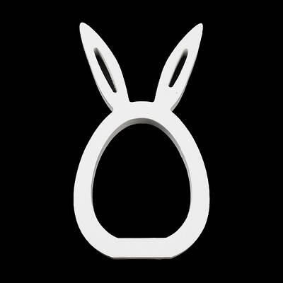 Easter Wood Rabbit Figurines