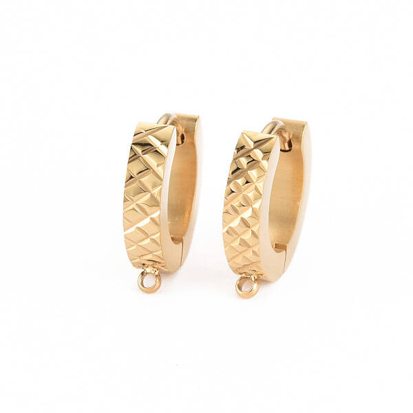 304 Stainless Steel Huggie Hoop Earring Findings