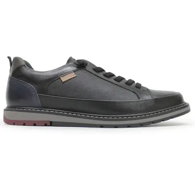 Pikolinos Berna M8J-6303 Leather Men's Lace Up Shoes - Black - Size:US 8 Men