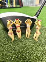 CRESTGOLF 6-Pack Mixed Color Plastic Golf Tees, Fun Design, Great Golf Gift for Men Golfers!