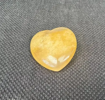 317 [jwendy] mini golden healer crystal heart size:2cm
