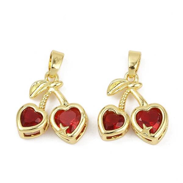 Brass Micro Pave Cubic Zirconia Pendants