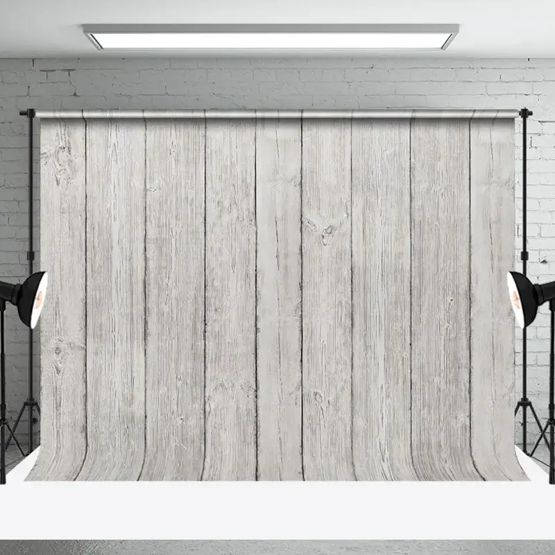 Grey White Wood Texture Old Plank Photo Backdrop - Aperturee