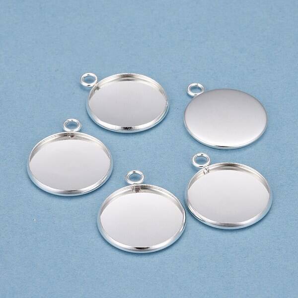 304 Stainless Steel Pendant Cabochon Settings