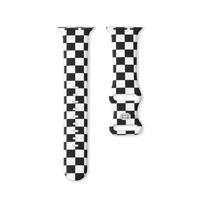 Checkerboard Pattern Design Watch Band, Soft Silicone Fashion Replacement Wristband for iWatch Series SE 7 6 5 4 3 2 1, Smart...