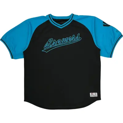Brewers Short Sleeve Jersey - XL - Black Polyester