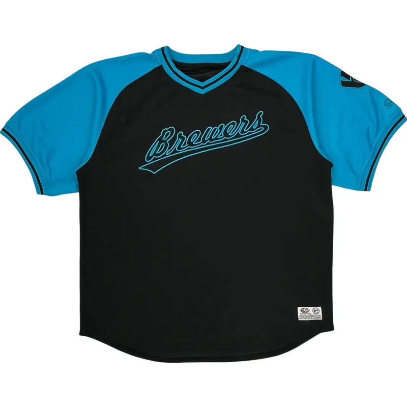 Brewers Short Sleeve Jersey - XL - Black Polyester
