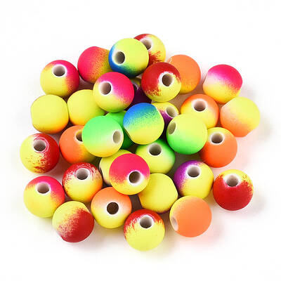 Spray Painted Acrylic Beads