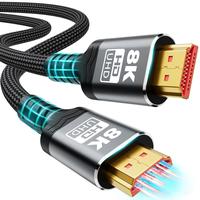 8K HDMI Cable 2.1, Available 3.3FT, 5FT, 6.6FT, 10FT, 16FT Lengths for Selection, Ultra High Speed HDMI Cable Braided Cord 48...