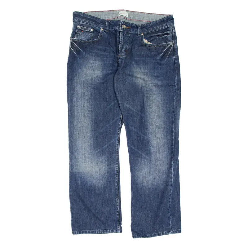 HILFIGER DENIM Mens Jeans Blue Regular Straight Stone Wash W34 L30