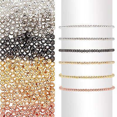 360Pcs 6 Style 2 Sizes Brass Beads