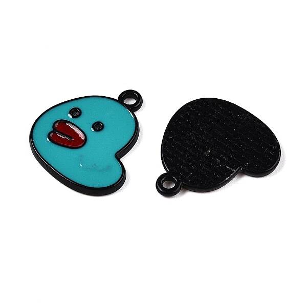 Spray Painted Alloy Enamel Pendants
