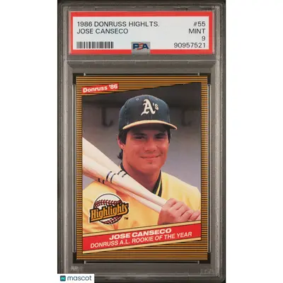 Jose Canseco PSA 1986 Donruss Highlights #55 9 90957521