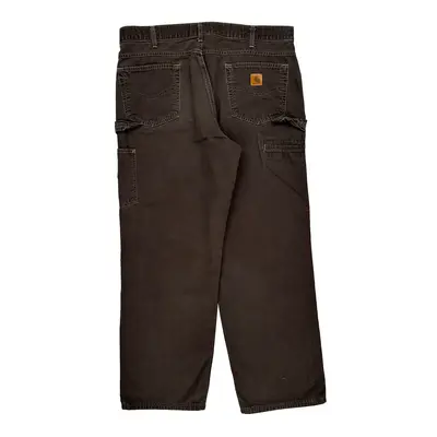 Carhartt Carpenter Trousers - 37? Waist Brown Cotton