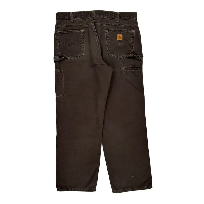 Carhartt Carpenter Trousers - 37? Waist Brown Cotton