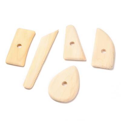 Wooden Pottery Clay Carving Curved Clapper Tool