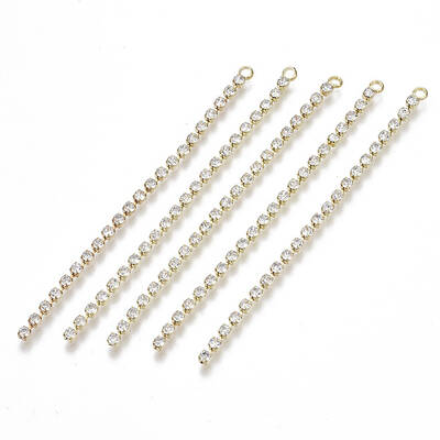 Brass Rhinestone Cup Chains Tassel Big Pendants
