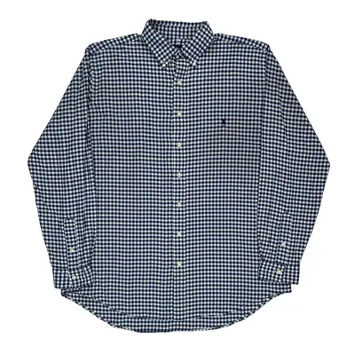 Checked Ralph Lauren Tall Shirt - XL Blue Cotton