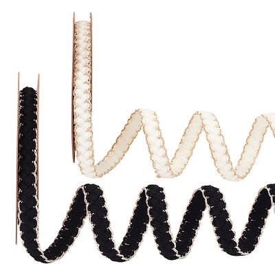 2 Rolls 2 Colors Polycotton Ribbons