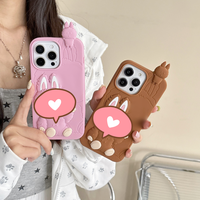 Cute Phone Case - Cartoon 3D Design, TPU Silica Gel, Shockproof, Suitable for 11, 12, 13, 14, 15, 16 Series, Scratch Resistan...