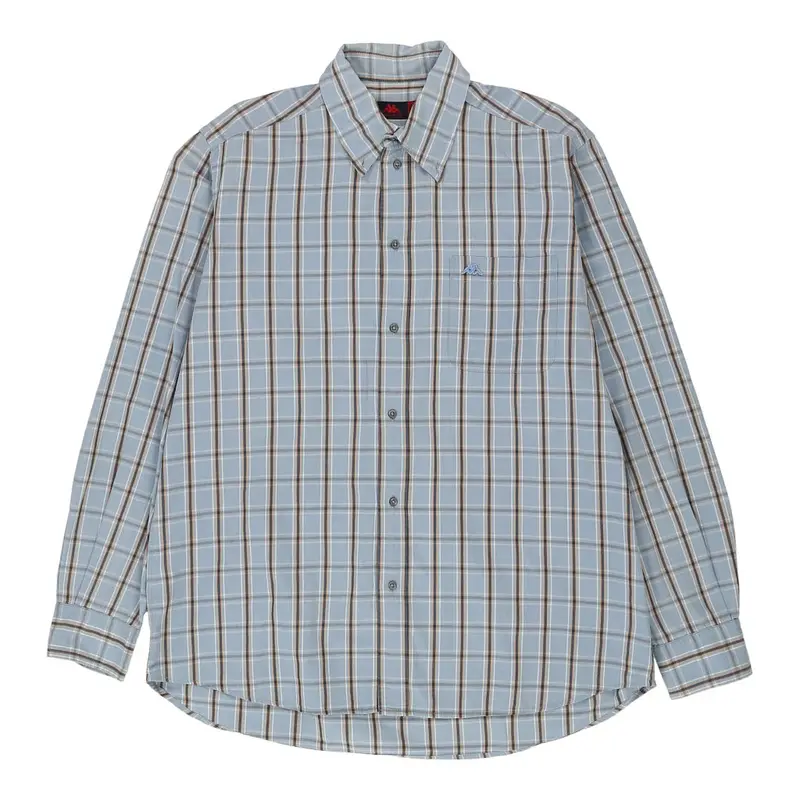 Kappa Checked Shirt - XL Blue Cotton