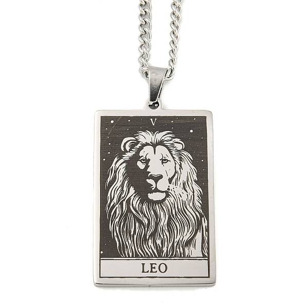 Non-Tarnish 304 Stainless Steel Tarot Pendant Necklaces