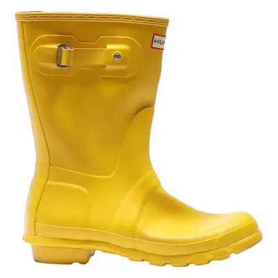 HUNTER Wellie Boots Yellow Synthetic Womens UK 7