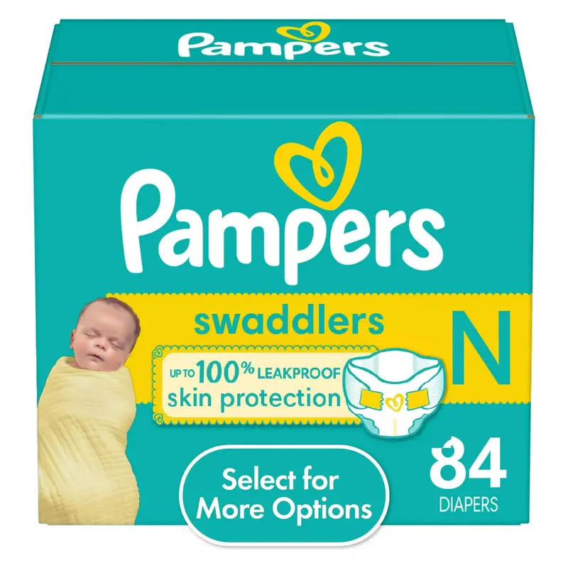 Pampers Swaddlers Baby Diapers Size 5, 58 Count (Select for More Options)
