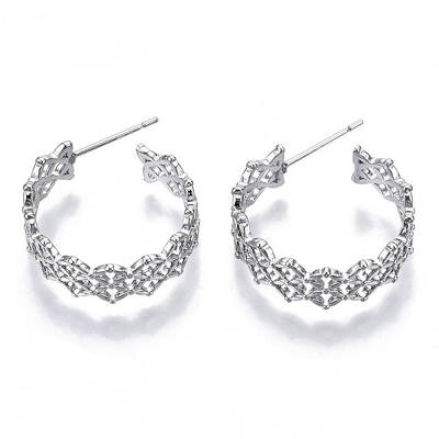 Brass Half Hoop Earrings