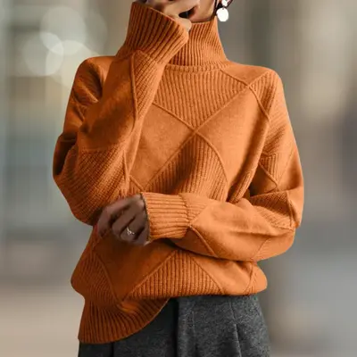 Aspen Ultra Cozy Ribbed Knit Turtleneck Women's Sweater