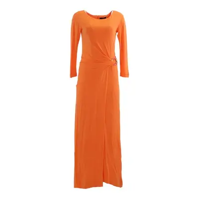 Cavalli Class Maxi Dress - Medium Orange Viscose Blend