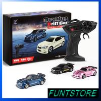 1/64 Mini RC Drift Car, 1 Box 4WD High-speed Remote Control Racing Sports Car with LED Lights, Desktop Entertainment, Birthda...