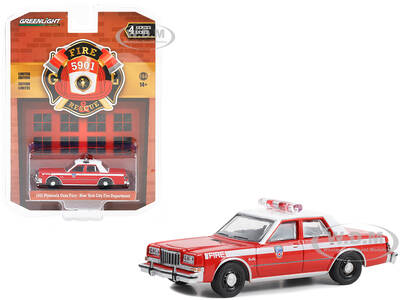 1985 Plymouth Gran Fury Red with White Top \