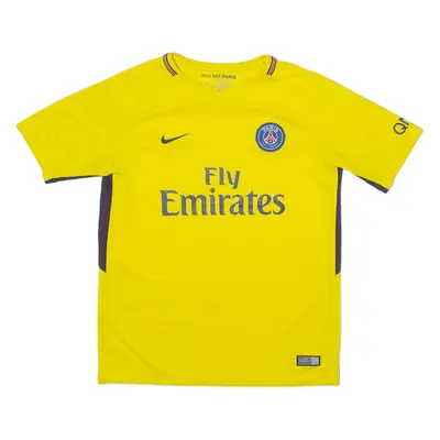 NIKE 2017-18 Paris St Germain Away Boys Football Shirt Jersey Yellow XL