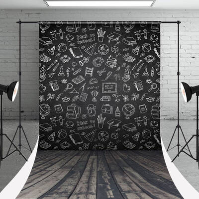 Blackboard Graffiti Patterns Photo Sweep Backdrop - Aperturee