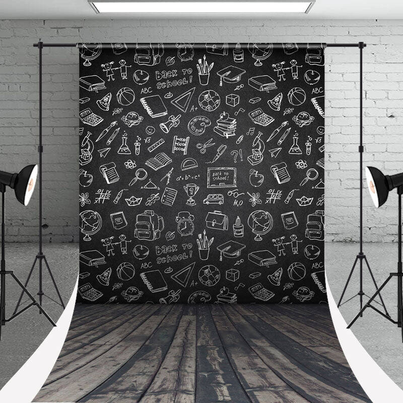 Blackboard Graffiti Patterns Photo Sweep Backdrop - Aperturee