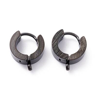304 Stainless Steel Huggie Hoop Earrings Findings