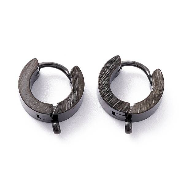 304 Stainless Steel Huggie Hoop Earrings Findings
