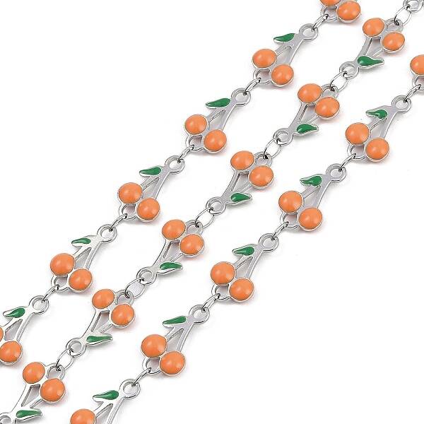 304 Stainless Steel Enamel Cherry Link Chains
