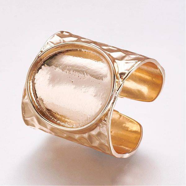 Cuff Brass Pad Finger Ring Settings