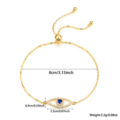 S925 Silver Devil Eye Bracelet with Full Diamond Eyes Series
