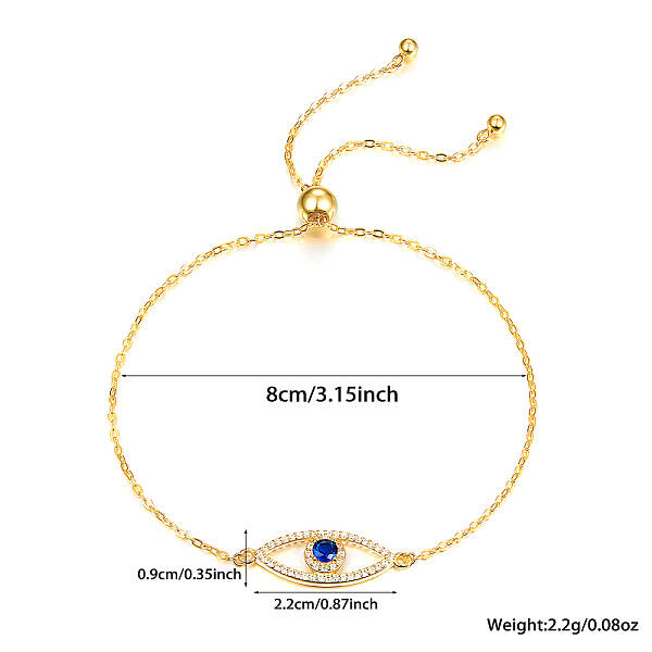 S925 Silver Devil Eye Bracelet with Full Diamond Eyes Series