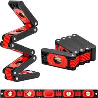 Foldable Multi-Angle Measuring Tool – Magnetic Level Ruler for Woodworking, Precise 45°/90°/Vertical Measurements, Compac...