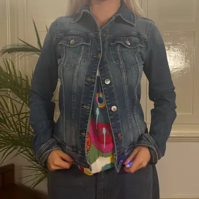 Benetton Denim Jacket - XS Blue Cotton