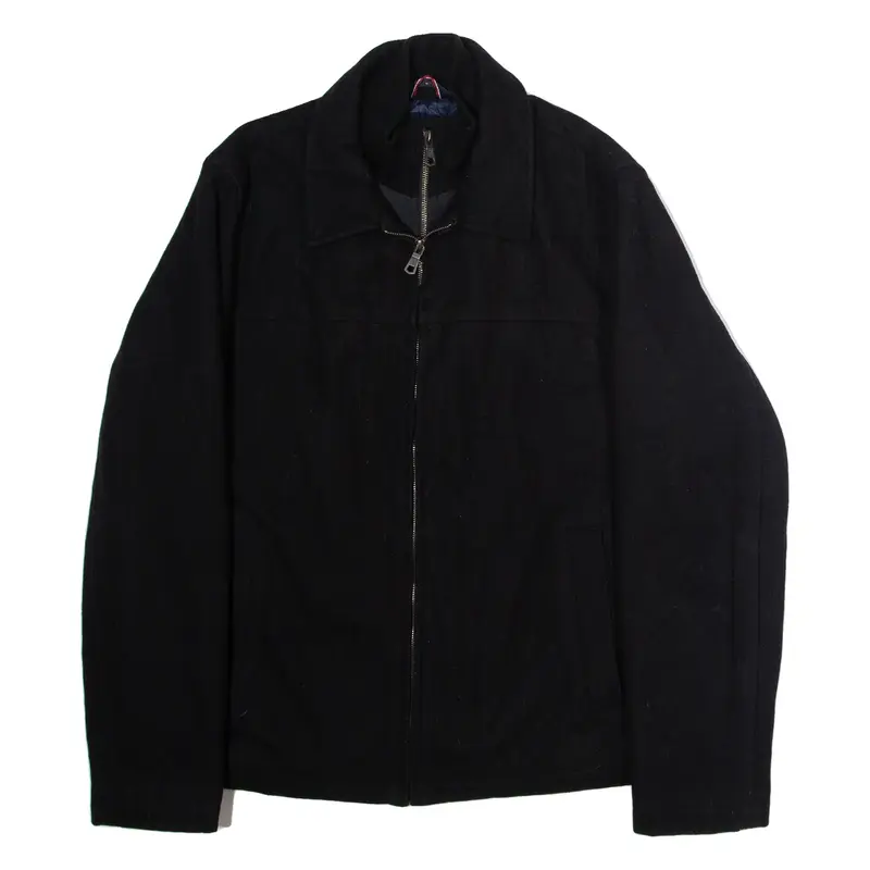 TOMMY HILFIGER Mens Lined Jacket Black Wool M