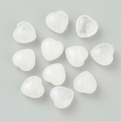 Natural Quartz Crystal Heart Love Stone