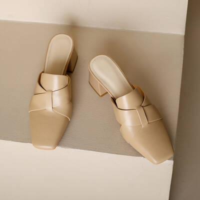 CHIKO Lashondra Square Toe Block Heels Clogs/Mules Shoes